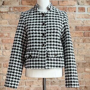 BNWT Abbey Glass Onassis Houndstooth Jacket (B&W)